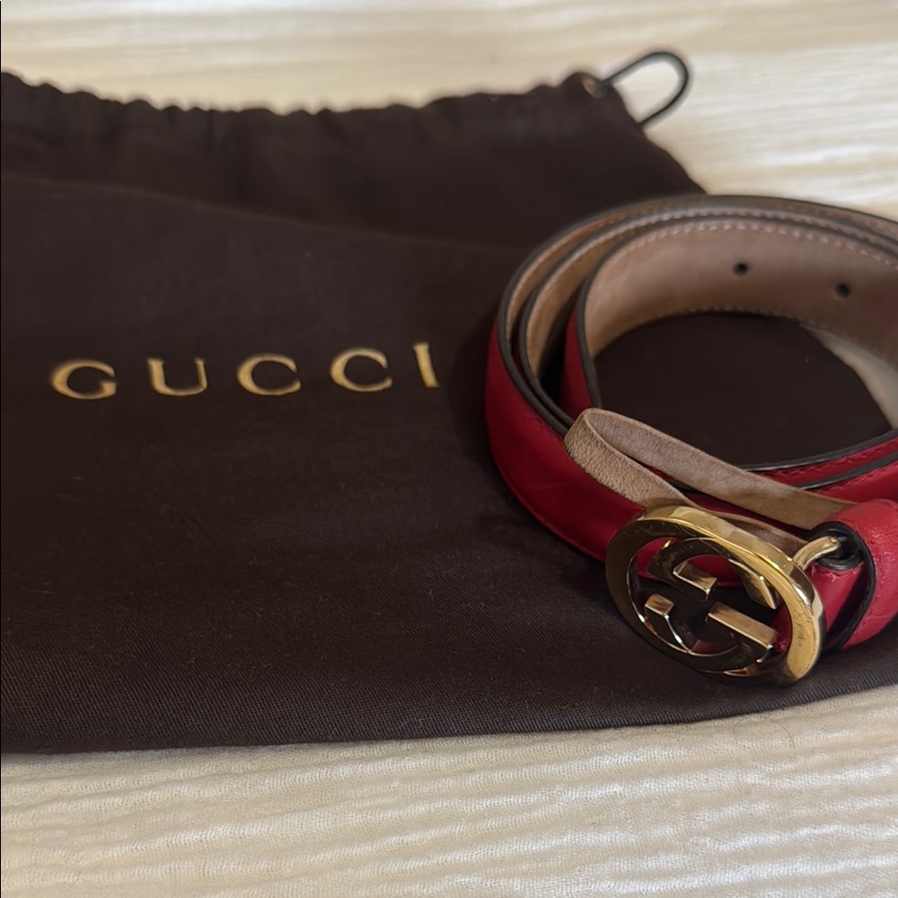 Red Gucci Belt